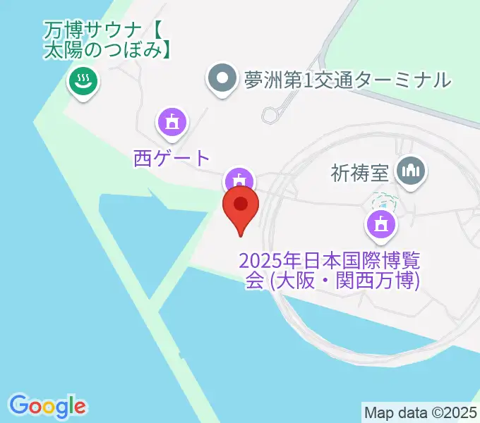 EXPOメッセ WASSEの地図