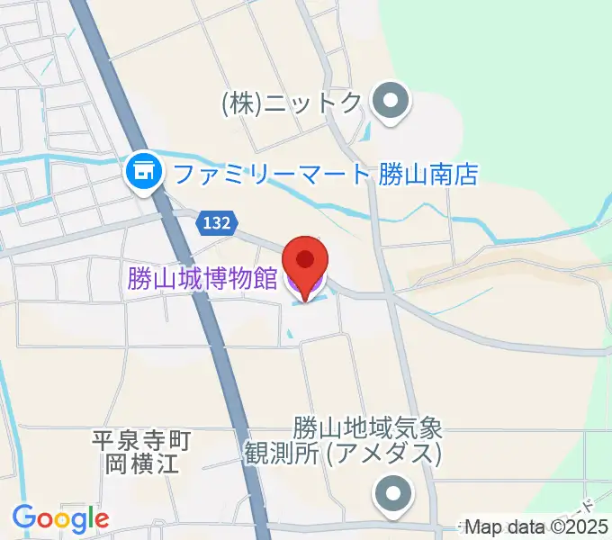 勝山城博物館の地図