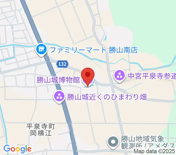 勝山城博物館の地図