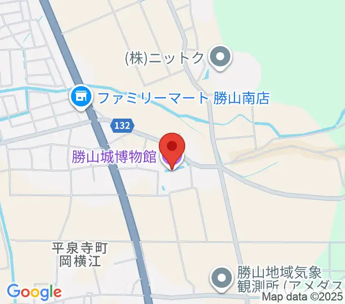 勝山城博物館の地図