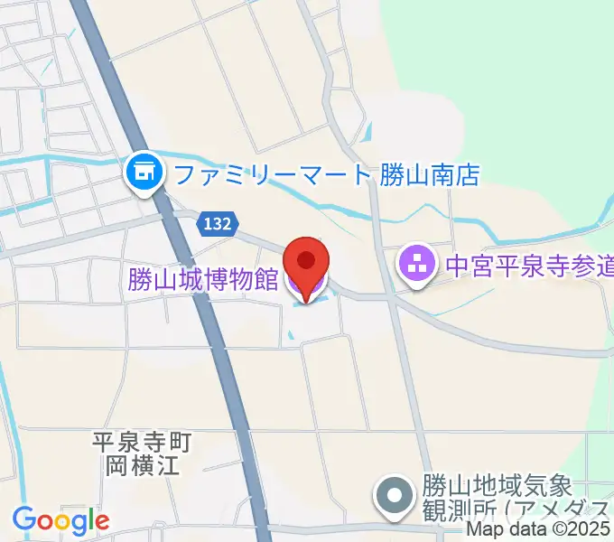 勝山城博物館の地図