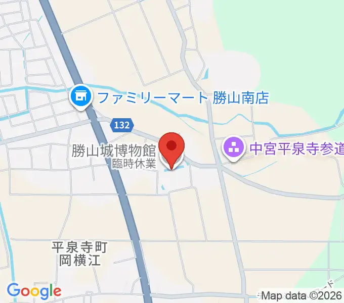 勝山城博物館の地図