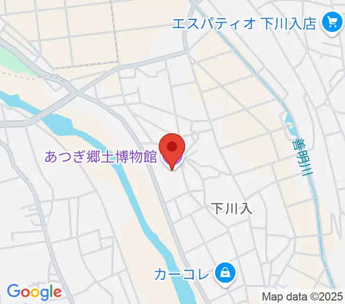 あつぎ郷土博物館の地図