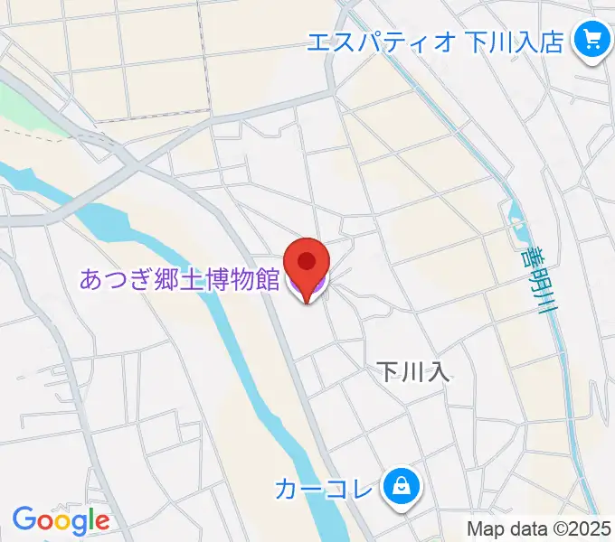 あつぎ郷土博物館の地図