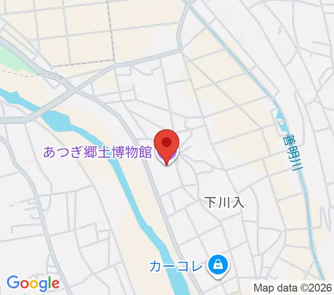 あつぎ郷土博物館の地図