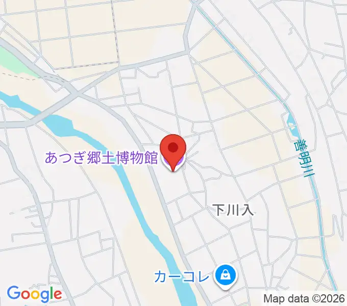 あつぎ郷土博物館の地図