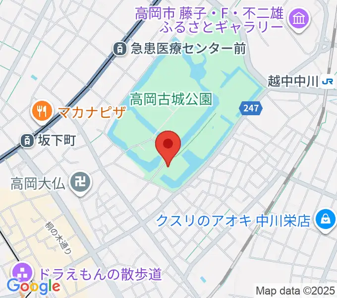 高岡市立博物館の地図