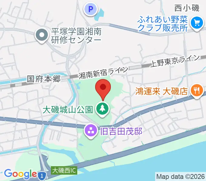 大磯町郷土資料館の地図