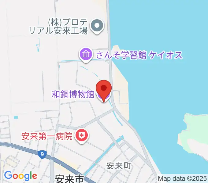 和鋼博物館の地図