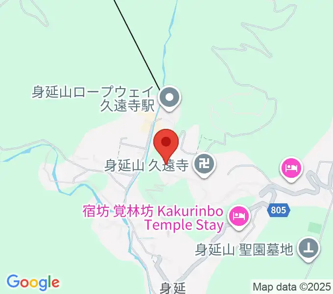 身延山宝物館の地図