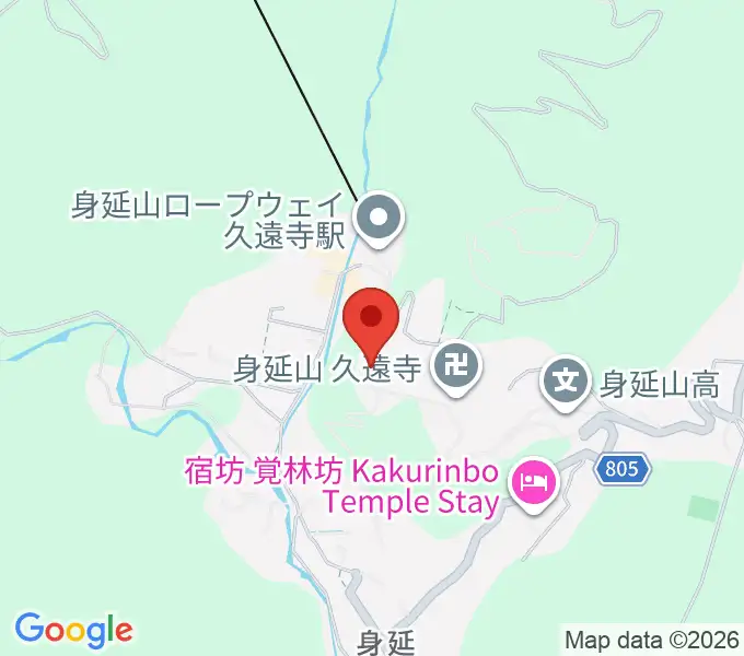 身延山宝物館の地図