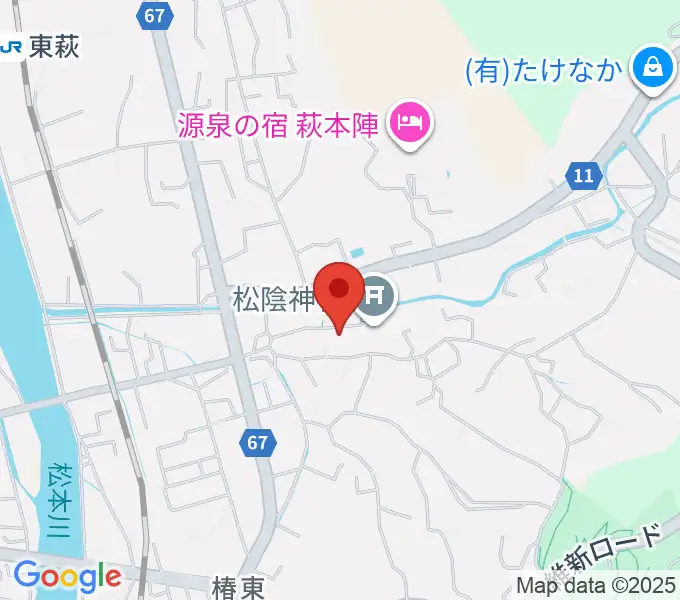 松陰神社宝物殿至誠館の地図