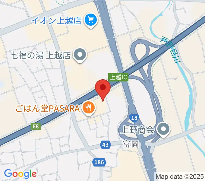 JMAXシアター上越の地図