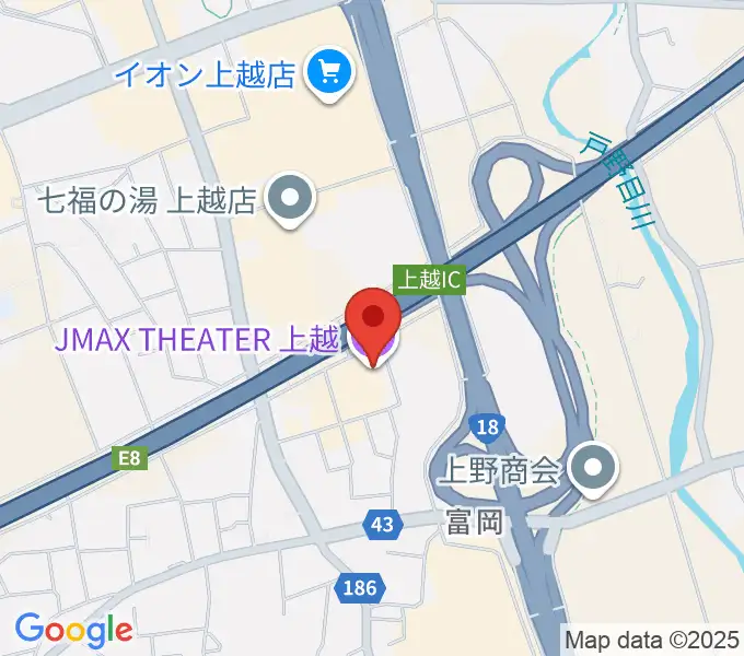 JMAXシアター上越の地図