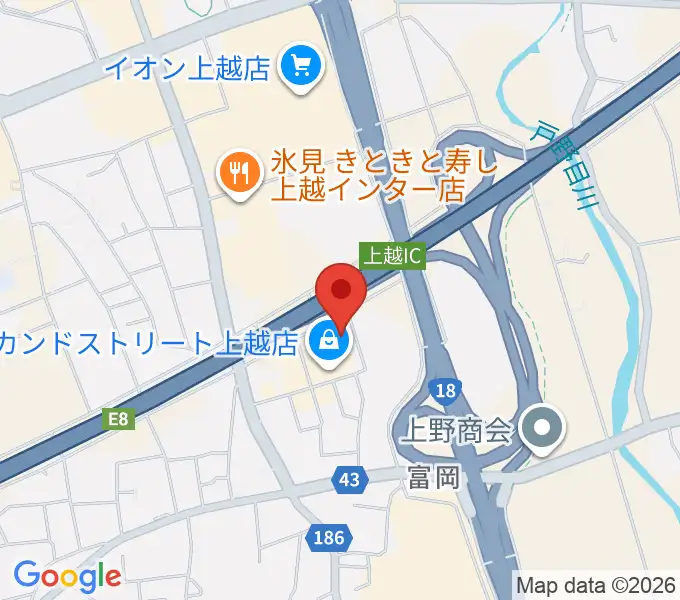 JMAXシアター上越の地図