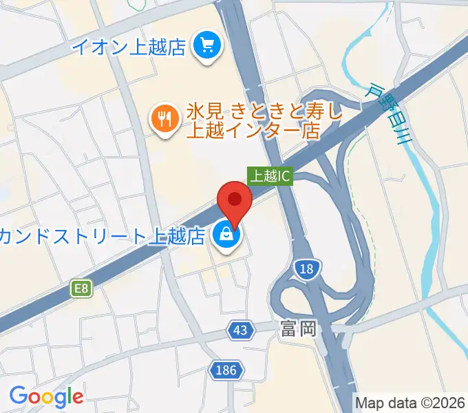 JMAXシアター上越の地図