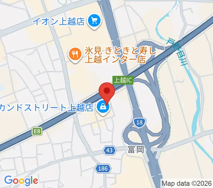 JMAXシアター上越の地図