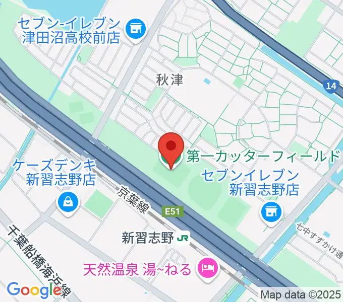 第一カッターフィールドの地図