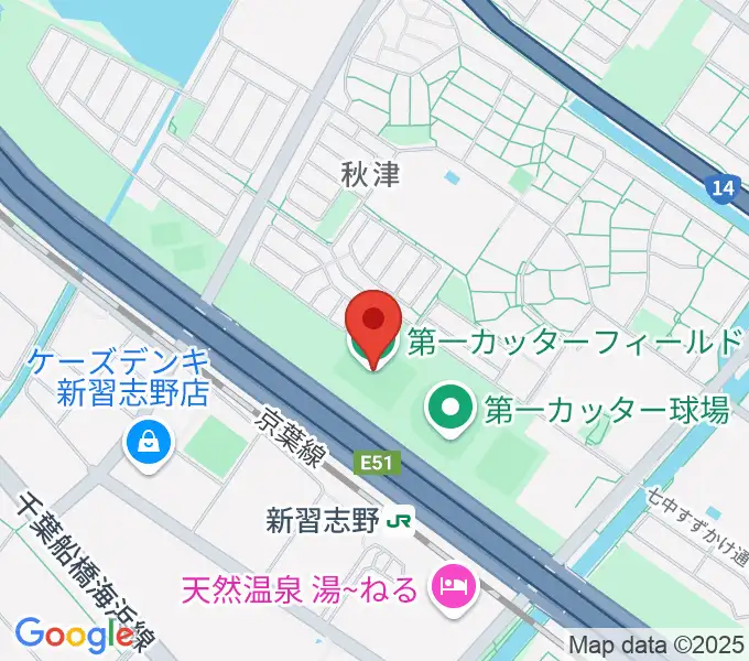 第一カッターフィールドの地図