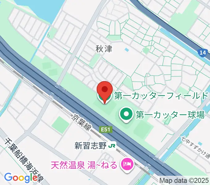 第一カッターフィールドの地図