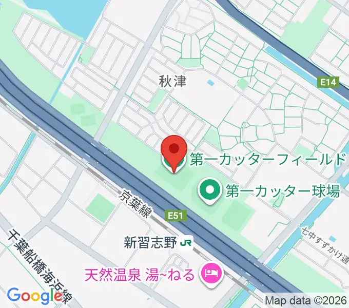 第一カッターフィールドの地図