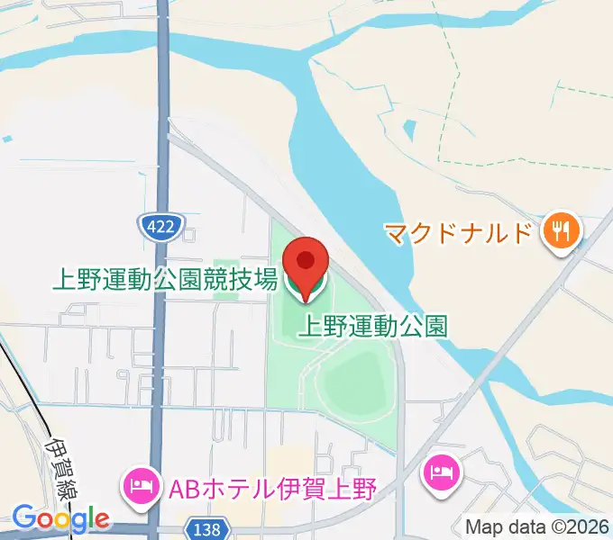 上野運動公園競技場の地図