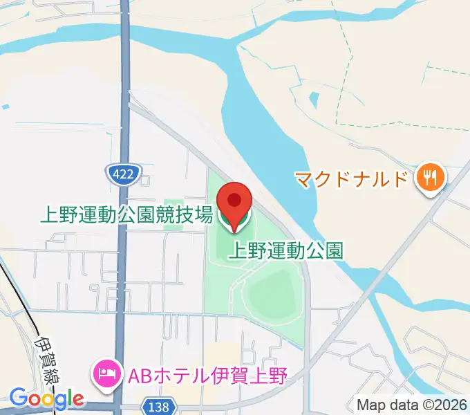 上野運動公園競技場の地図