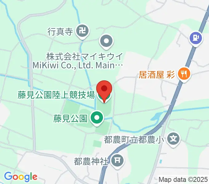 都農町藤見公園陸上競技場の地図