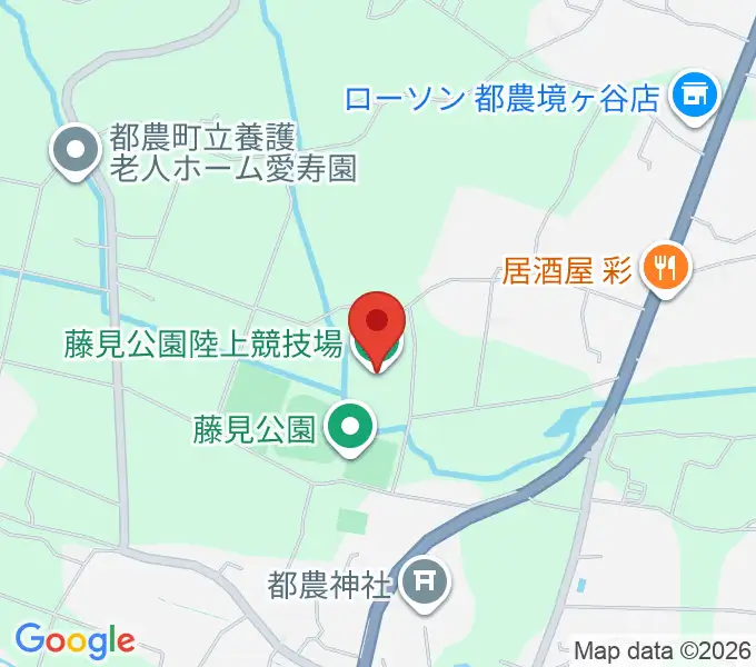 都農町藤見公園陸上競技場の地図