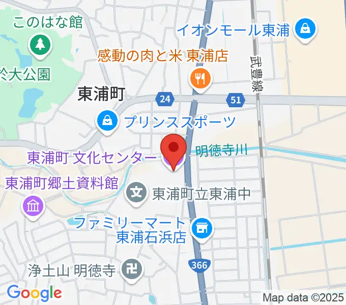 メモリーとんがったスタイル文化センターの地図