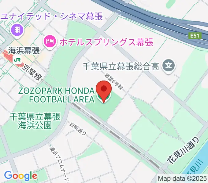 ZOZOPARK HONDA FOOTBALL AREAの地図