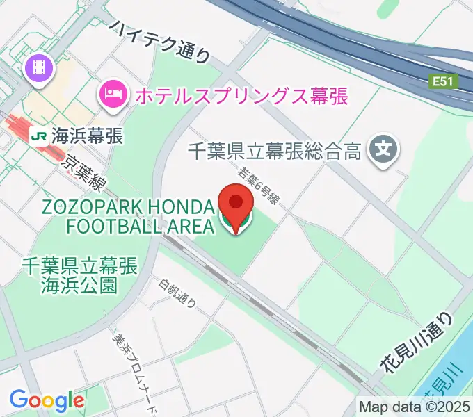ZOZOPARK HONDA FOOTBALL AREAの地図
