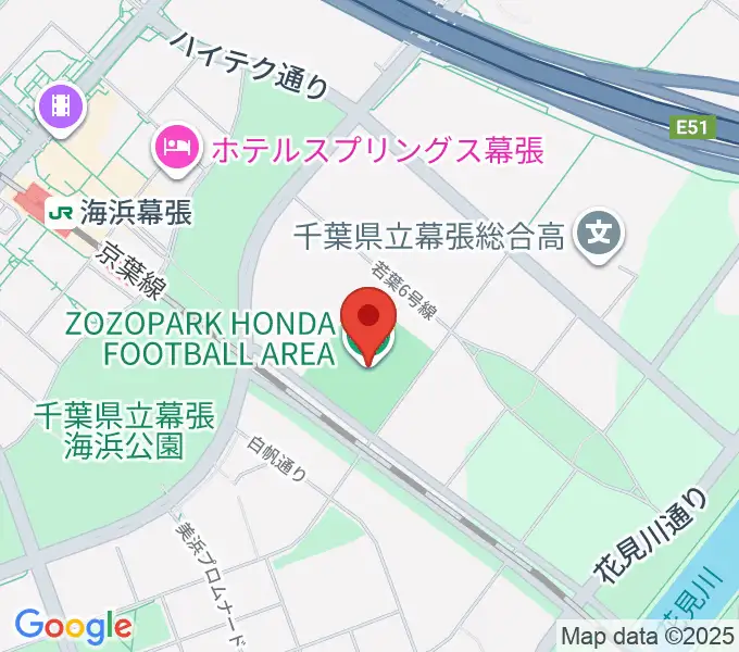ZOZOPARK HONDA FOOTBALL AREAの地図