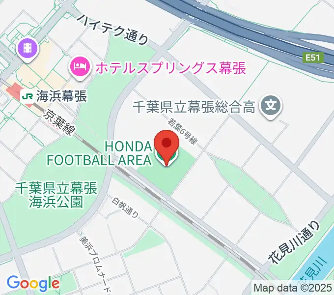 ZOZOPARK HONDA FOOTBALL AREAの地図
