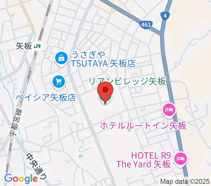 リアンビレッジ矢板の地図