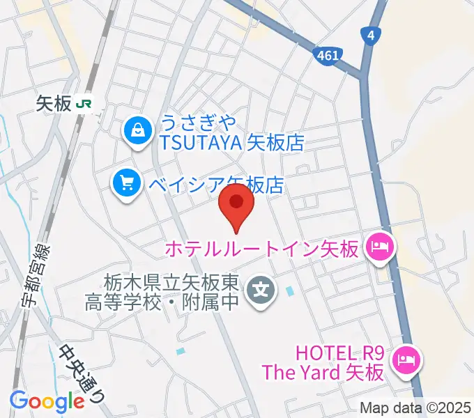 リアンビレッジ矢板の地図