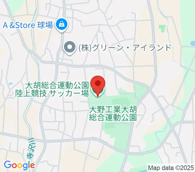 大野工業大胡総合運動公園陸上競技･サッカー場の地図
