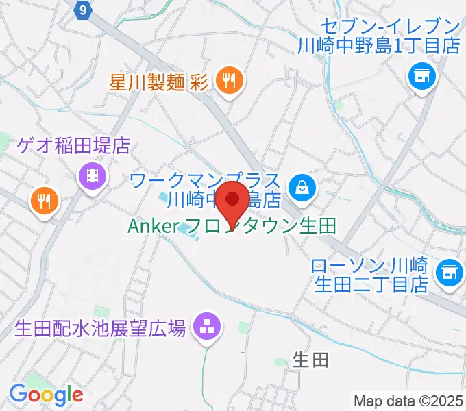 Anker フロンタウン生田の地図