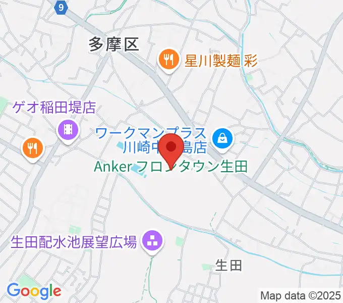 Anker フロンタウン生田の地図