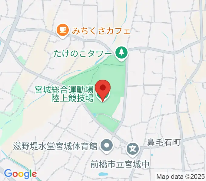 バニーズ群馬宮城総合運動場競技場の地図