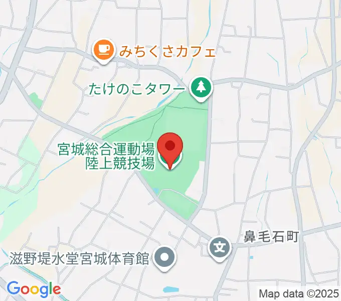 バニーズ群馬宮城総合運動場競技場の地図