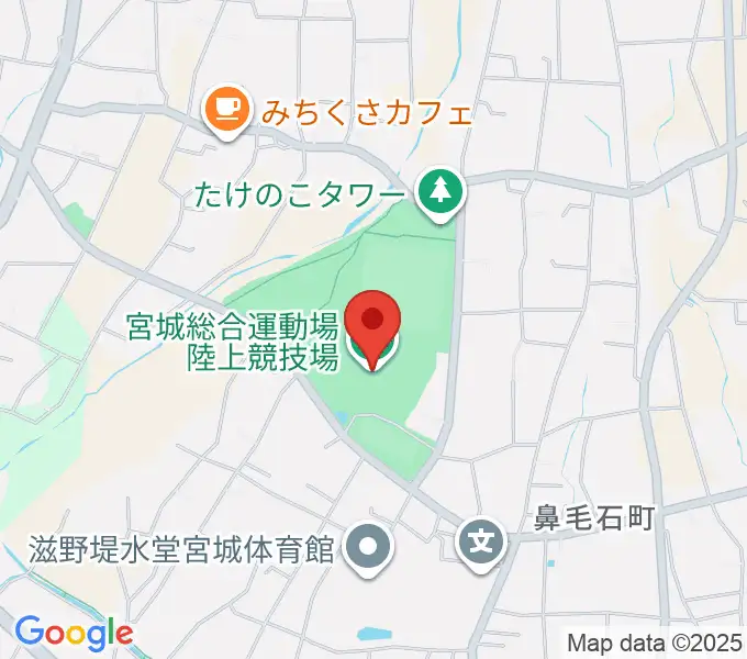 バニーズ群馬宮城総合運動場競技場の地図