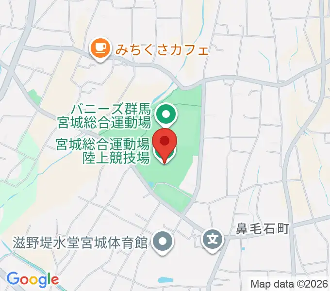 バニーズ群馬宮城総合運動場競技場の地図