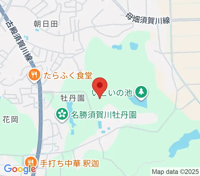 牡丹台野球場の地図