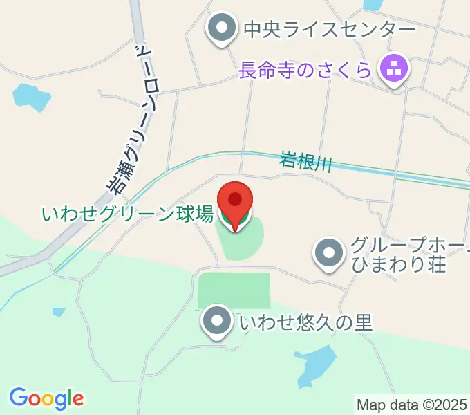いわせグリーン球場の地図