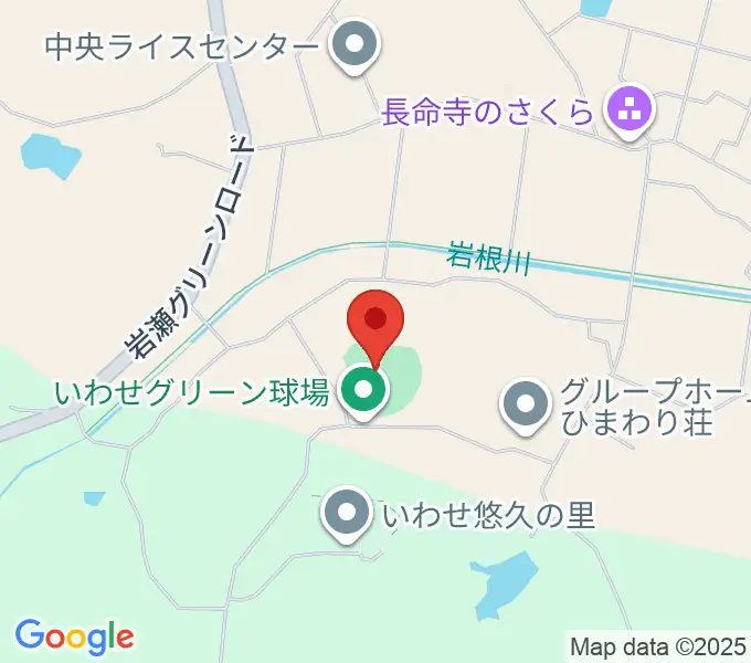いわせグリーン球場の地図