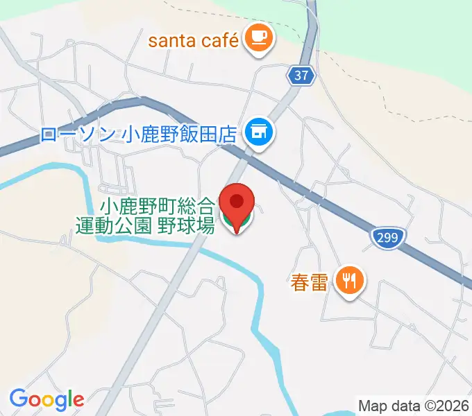 小鹿野町総合運動公園野球場の地図