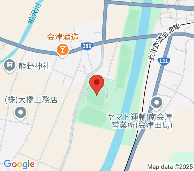 びわのかげ運動公園野球場の地図