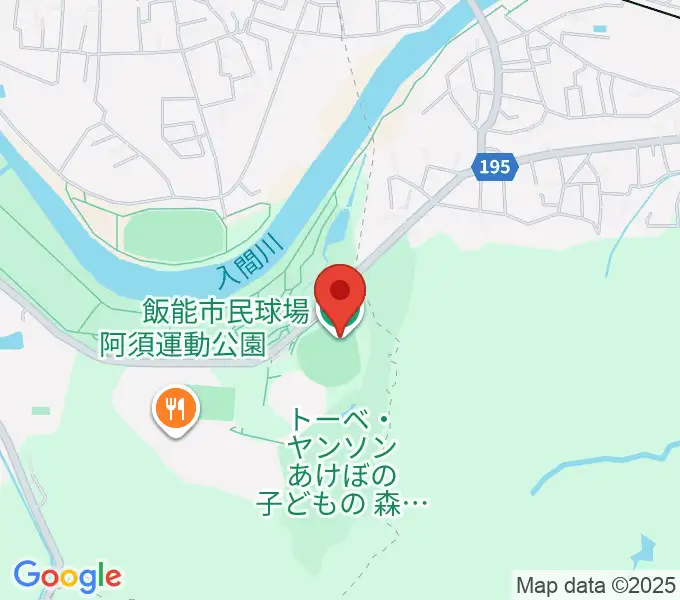 飯能市民球場の地図