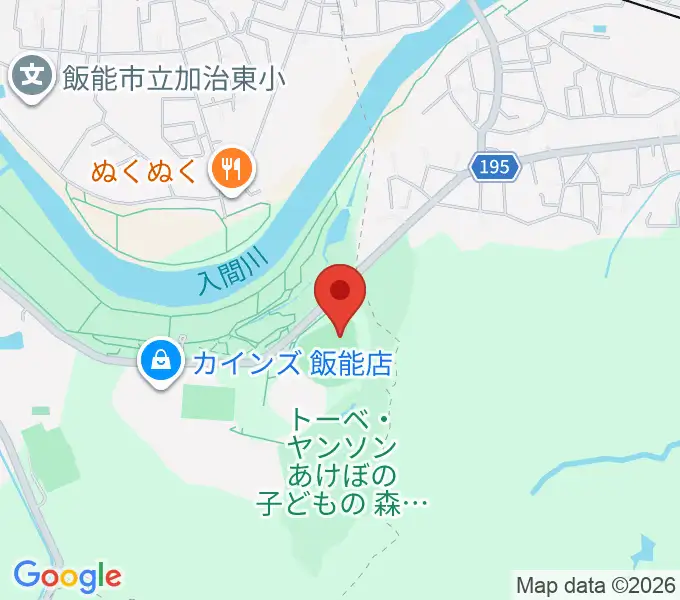飯能市民球場の地図